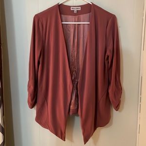 Pink Open Front Blazer